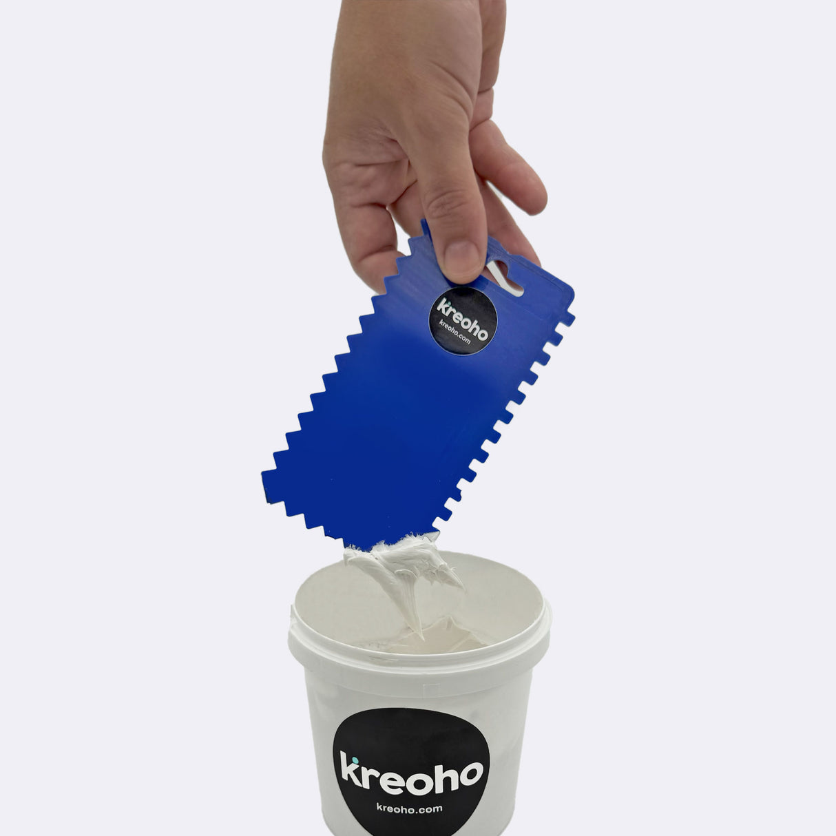 Espátula Dentada Kreoho® - Azul 14x7cm