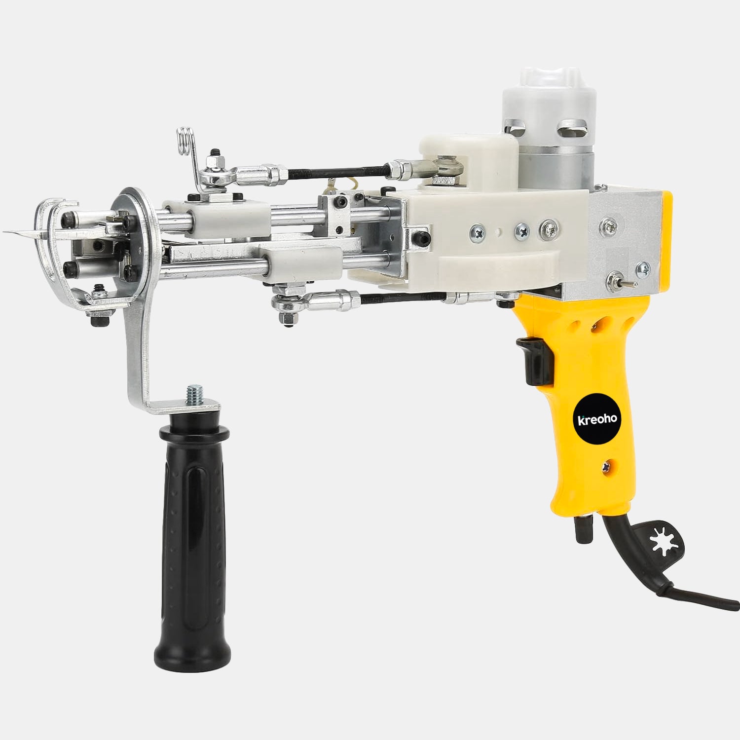 Cut pile outlet tufting gun