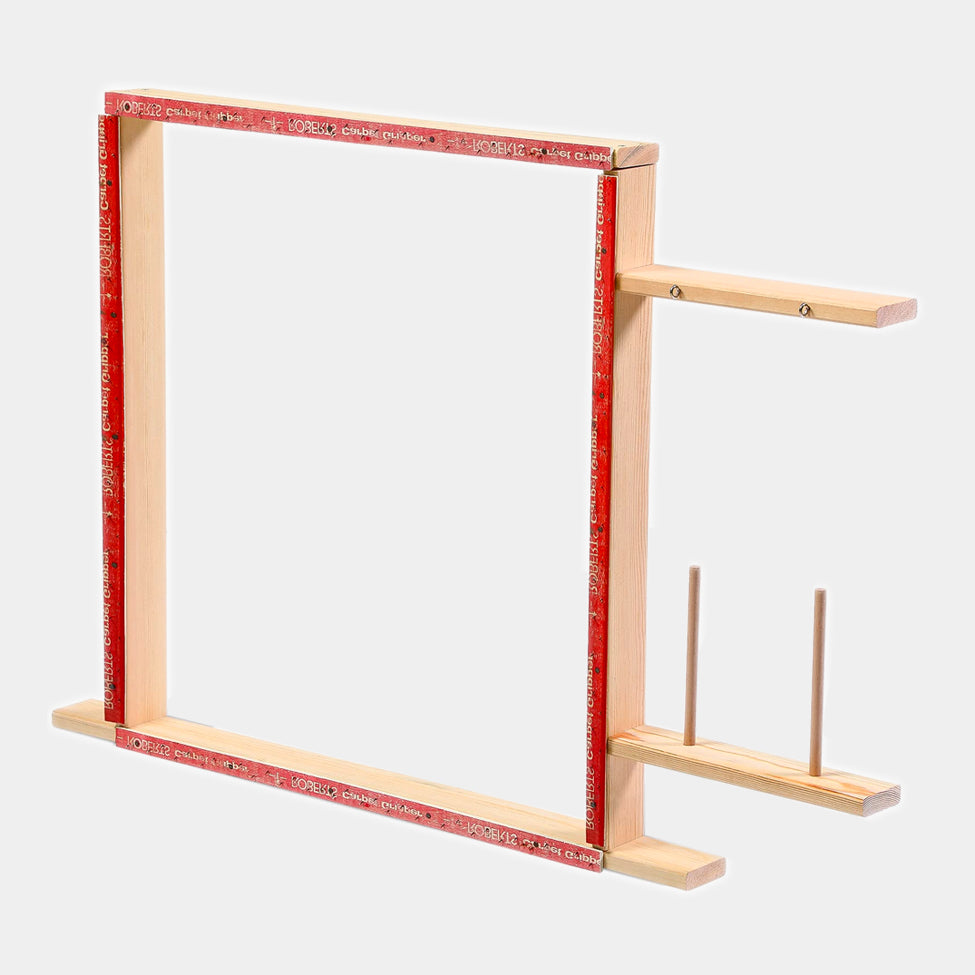 Cadre De Broderie 40x40 Cm En Bois Massif – 15,7 Pouces, Scroll Frame Robuste Pour Tufting, Quilting Et Couture